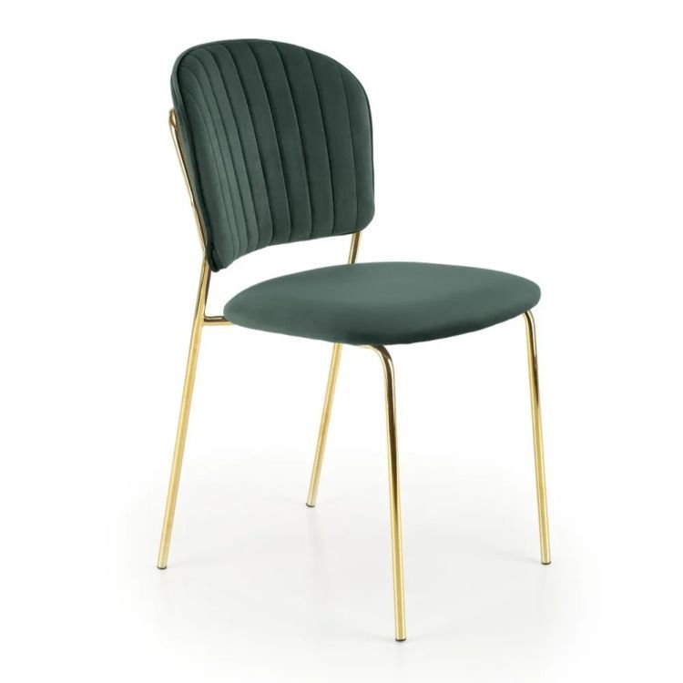 Krzesło Halmar tapicerowane K499 VELVET zielone 1 szt