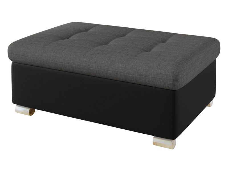 Pufa MIRJAN 24 Niko Duża czarna ekoskóra/grafitowy 1 szt.