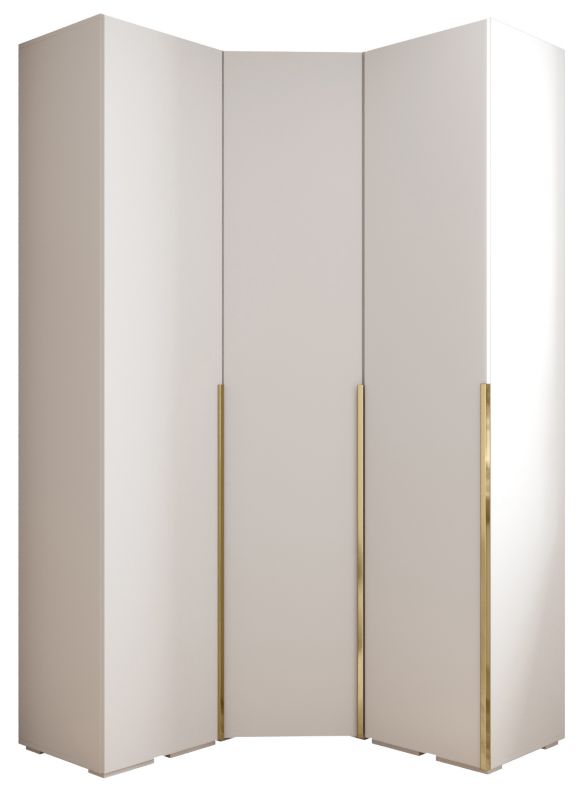 Garderoba wysoka do przedpokoju Abiks INOVA 1 Z4 biały+złoty 1szt.