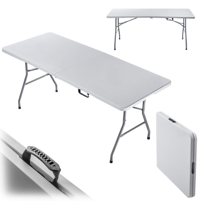 Stół składany KADAX cateringowy ogrodowy 180 cm rozkładany turystyczny biały 1 szt.
