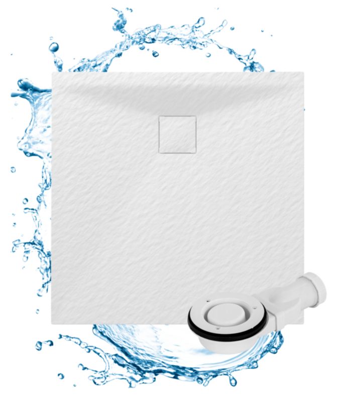 Brodzik Prysznicowy Kwadratowy Granitan Teja 80x80CM Biały SMC Kompozyt 1szt.