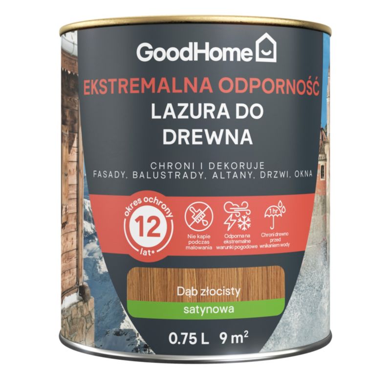 Lazura GoodHome 12 lat dąb złocisty 0,75 l