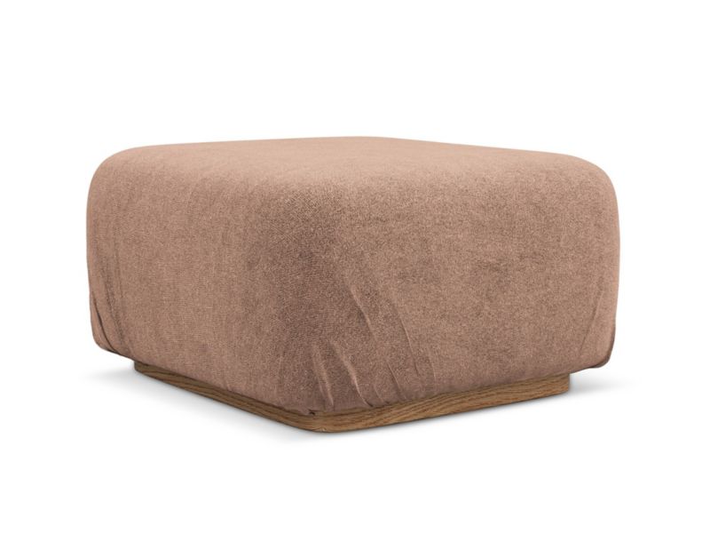 Pufa LaMiaSofa CATANIA z tkaniny bouclé 83x41 cm brudny róż 1 szt.