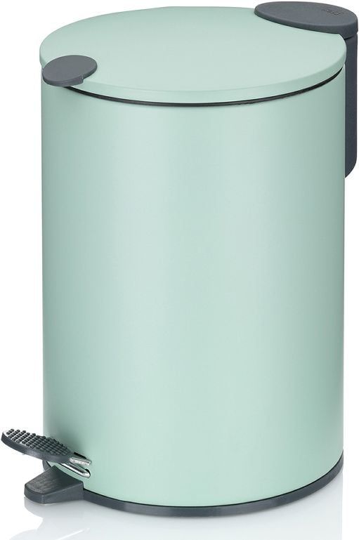 Kosz na śmieci Kela Mats 3L szałwiowa zieleń metal, cichy domyk, antypoślizgowa podstawa, 1 szt.