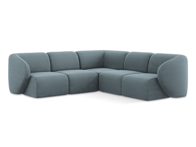 Modułowy narożnik LaMiaSofa CERVO z tkaniny bouclé 251x251 cm jeans 1 szt.