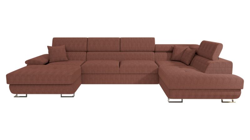 Narożnik z funkcją spania MIRJAN 24 Cotere Bis Sztruks prawy łososiowy 1 szt.