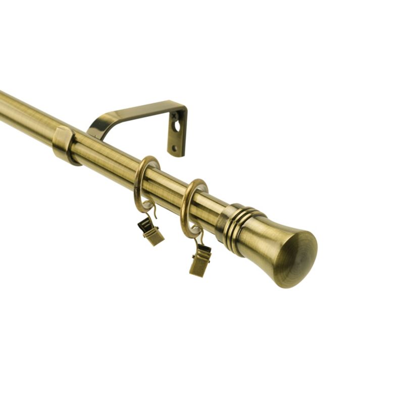 Karnisz Zenit pojedynczy 19 mm 240 cm złoty