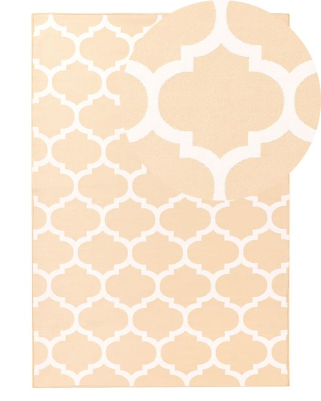 Dywan zewnętrzny Aksu Beżowy 140 x 200 cm Dwustronny 1 szt.