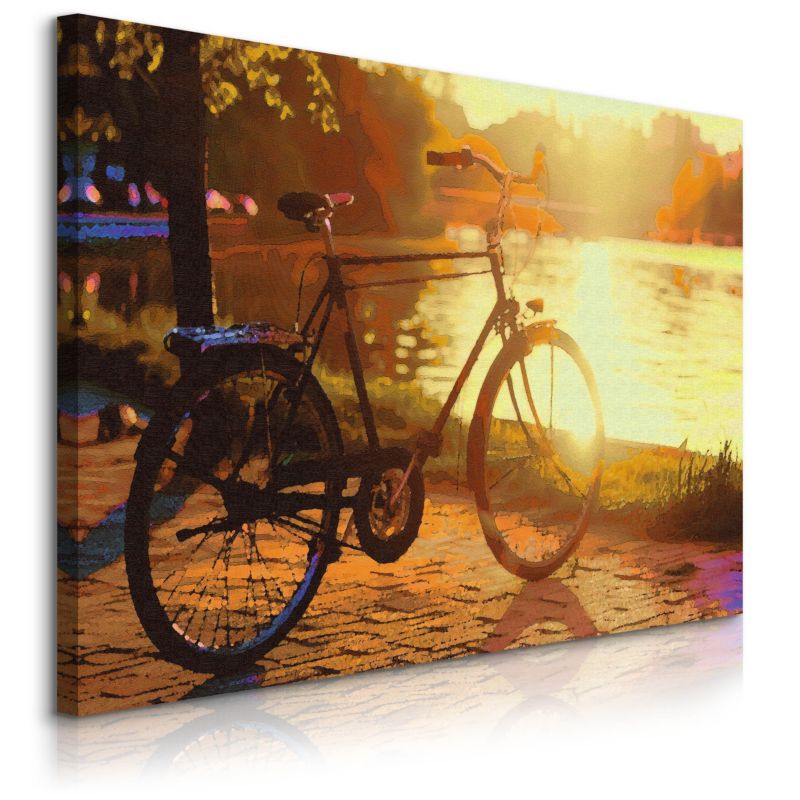 Obraz Muralo Rower Zachód Słońca Krajobraz Abstrakcja 100x70 cm 1 szt.