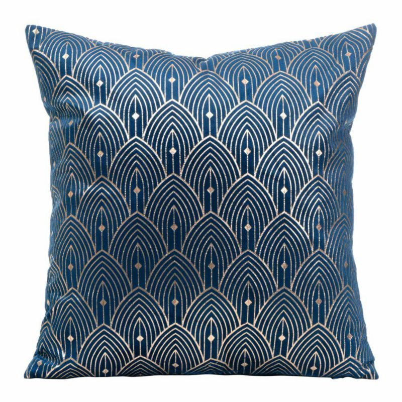 Poszewka Agnes Eurofirany dekoracyjna na poduszkę 40x40 cm Granatowa 1 szt.