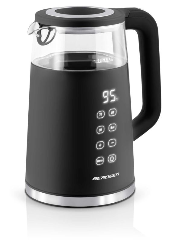 Czajnik elektryczny bezprzewodowy Berdsen 1,7l panel dotykowy czarny 1szt.