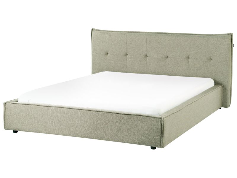 Łóżko wodne Len syntetyczny Lestre 160 x 200 cm Zielony 1 szt.