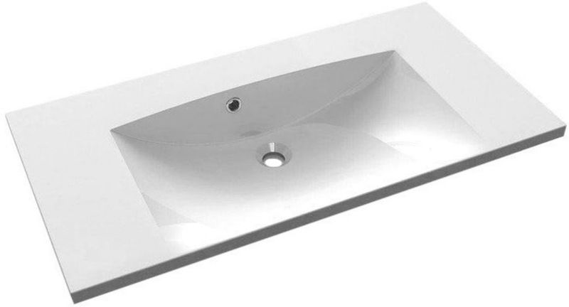 Umywalka meblowa Sapho Maria 90x46 cm prostokątna biała bez otworu z przelewem 1 szt.