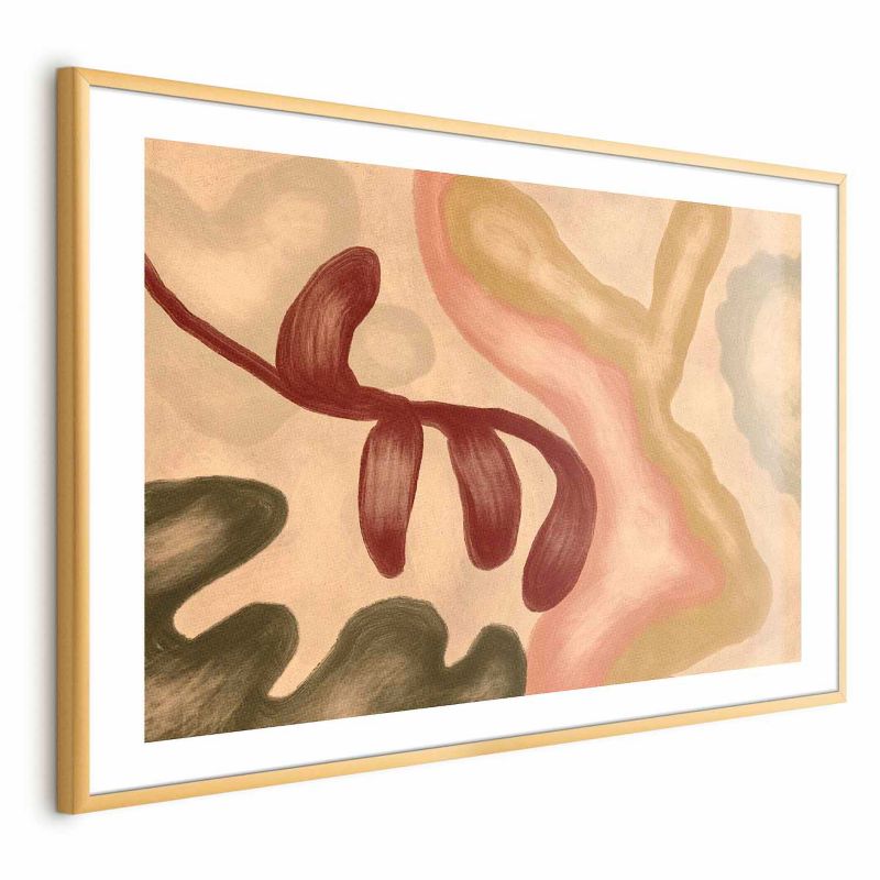 Plakat Artgeist Kolorowe kształty 60x40 cm z ramą złotą 1 szt