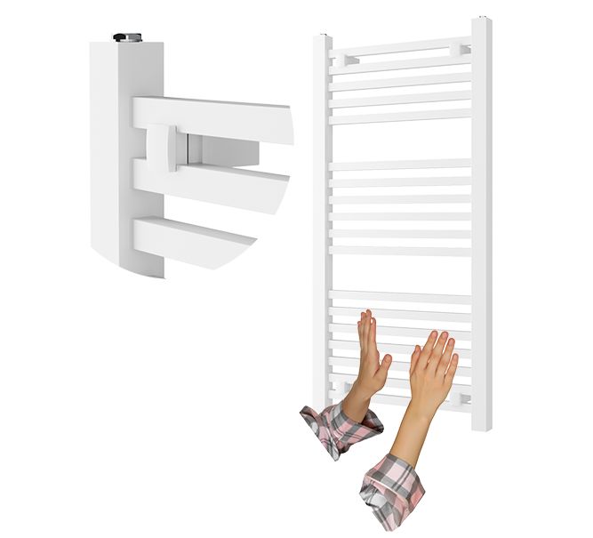 Grzejnik Łazienkowy Granitan Bergen 100/45cm Biały Kaloryfer Drabinkowy 1kpl.