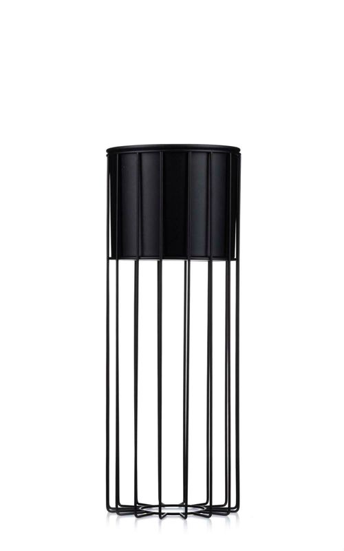 Kwietnik stojący HowHomely Metalowy Czarny 20x55 cm 1 szt.