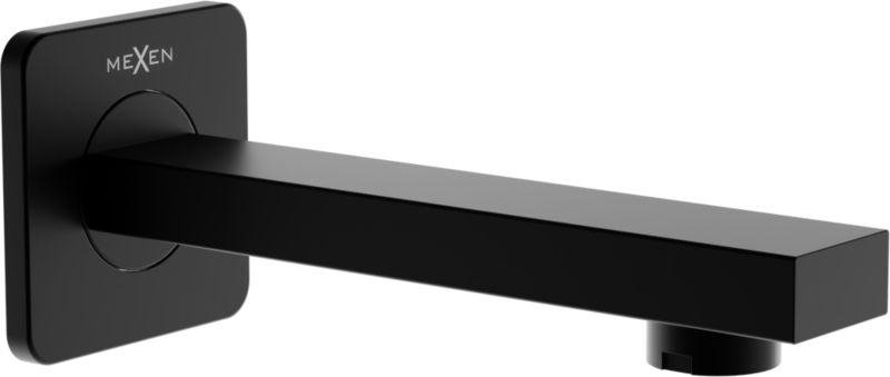 Wylewka wannowa ścienna Mexen Cube czarna 1 szt.