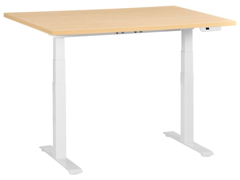 Biurko regulowane elektrycznie Destines Jasny brąz/ biały 120 cm 60 cm 1 szt.