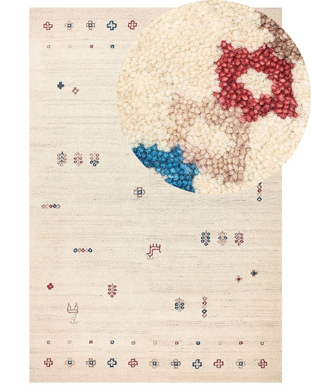 Dywan wełniany gabbeh 200 x 300 cm beżowy Suluca 1 szt.