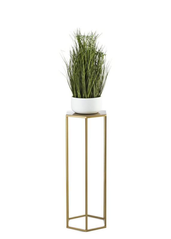 Kwietnik stojący HowHomely Metalowy Złoty 24x28x70 cm 1 szt.