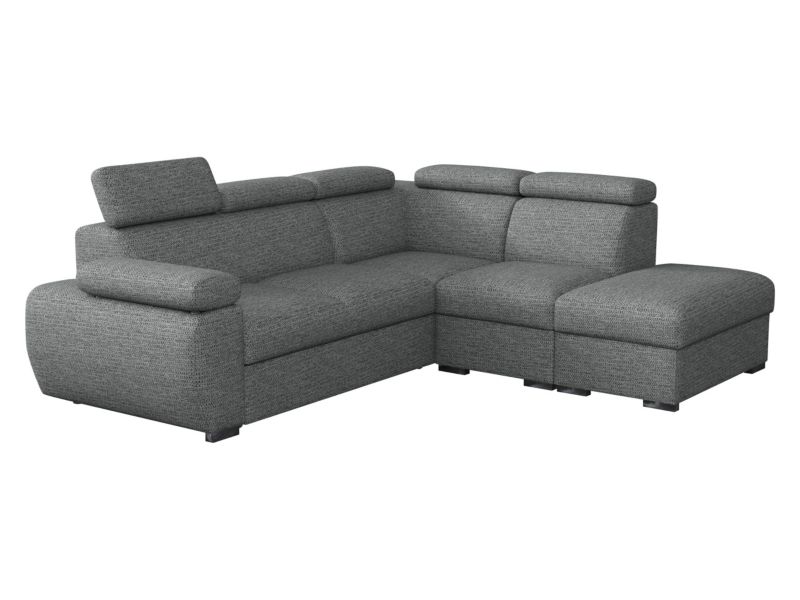 Narożnik z funkcją spania MIRJAN 24 Boston prawy 2R+R+1P(65) grafitowa plecionka 1 szt.