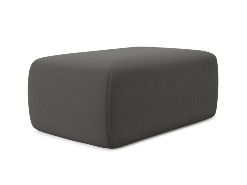 Pufa LaMiaSofa PERUGIA z tkaniny welwetowej 102x62 cm stalowy 1 szt.