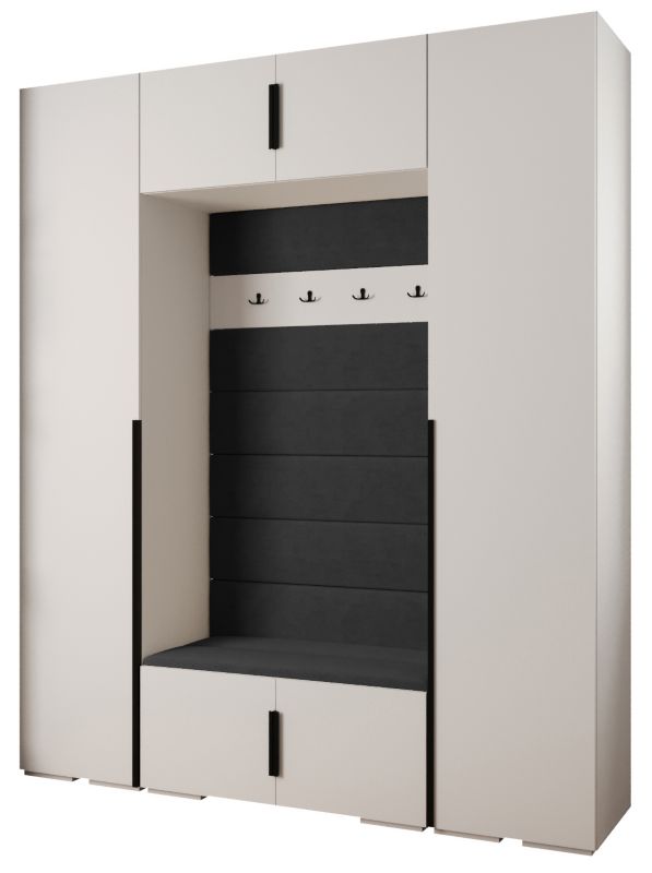 Garderoba do przedpokoju Abiks INOVA 1 Z13 biały+czarny+manila18 1szt.