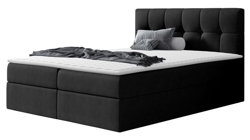 Łóżko kontynentalne MIRJAN 24 Rico 180x200 czarny 1 szt.