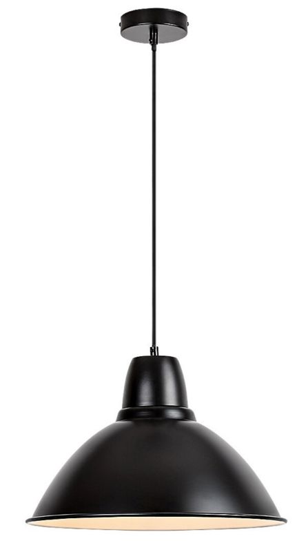 Lampa wisząca Rabalux Wilbour 0131 czarno-biała nad stół 1xE27 x 1 szt.
