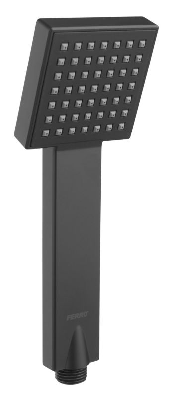 Słuchawka Prysznicowa Ferro Squerto Czarny Mat 1-funkcyjna Deszcz 75x75 mm Easy Clean 1 szt.