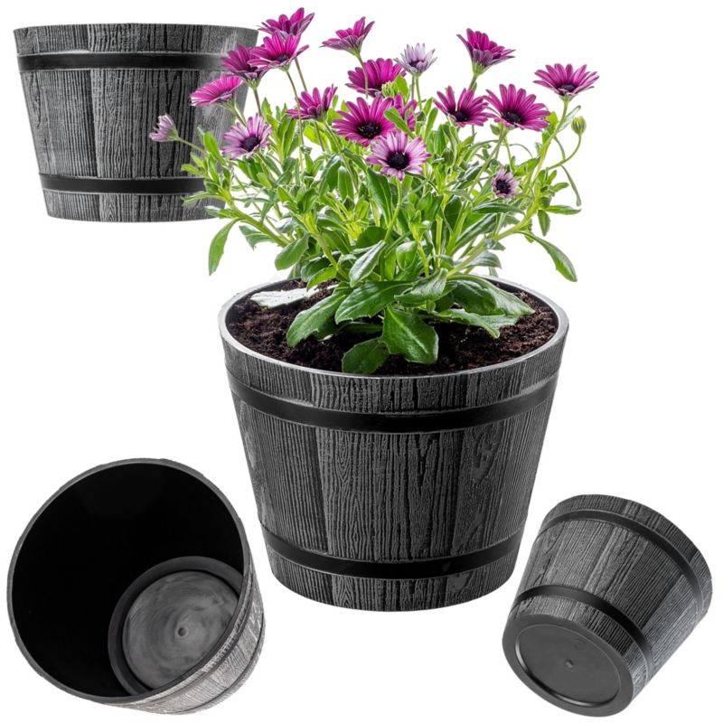 KADAX Doniczka Donica Na Kwiaty 23cm Osłonka Z Wkładem Kwietnik Plastikowa