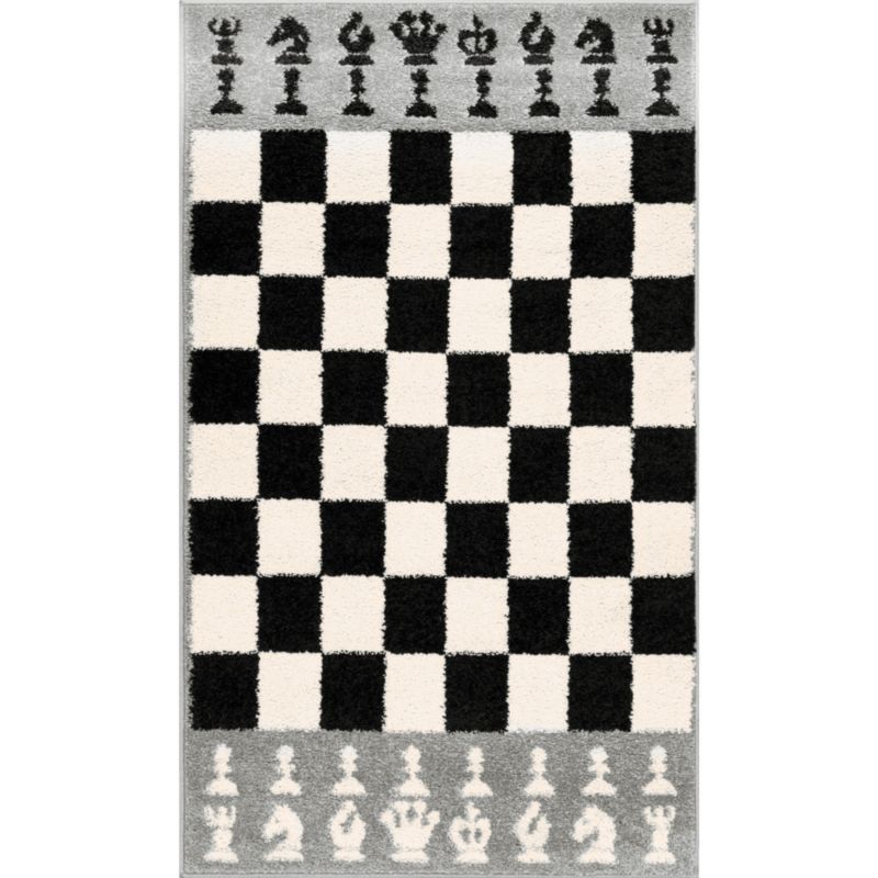 Dywan FD Funky Top Szachy 100X170 cm jasny szary 1 szt.