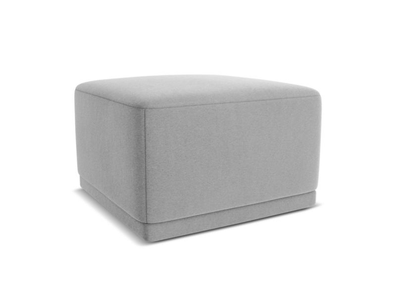 Pufa LaMiaSofa BOLOGNA z tkaniny welwetowej 65x65 cm szary 1 szt.