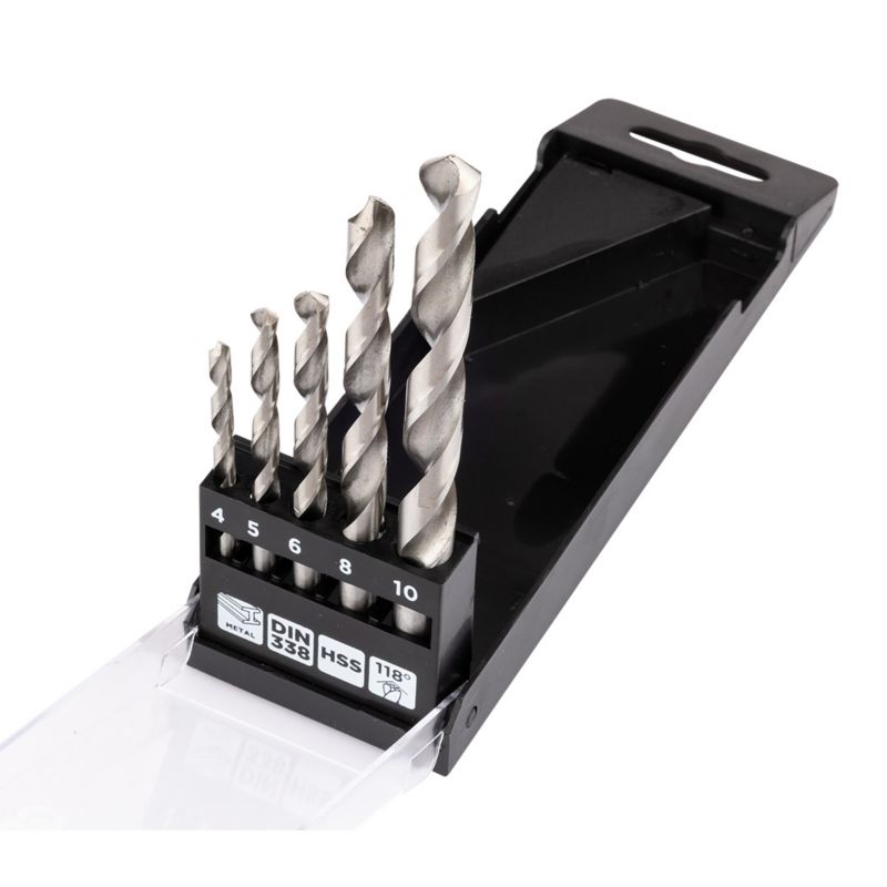 Wiertła do metalu GRAPHITE HSS, 4 - 10 mm, zestaw 5 szt. 1 kpl