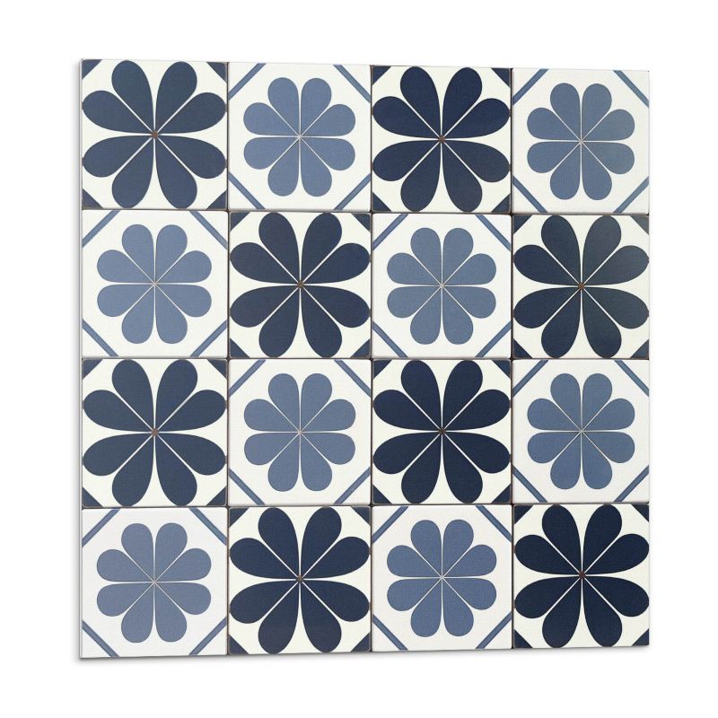 Kafelki samoprzylepne Wallfluent 50x50 cm Florystyczny design na płytkach 4 szt.