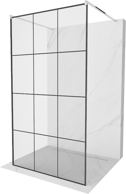 Ścianka prysznicowa Mexen Kioto czarny wzór 110 x 200 cm 800-110-002-01-77 1 szt.