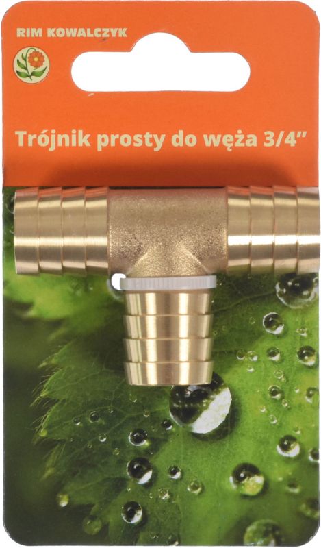 Trójnik prosty do węża 3/4" - 19 mm