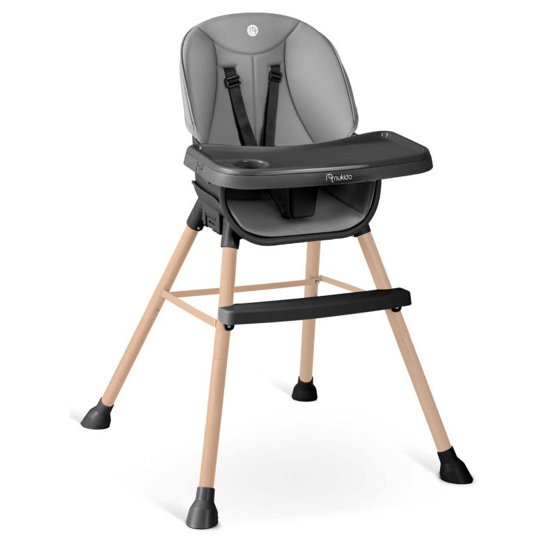 Krzesełko do karmienia Nukido Tilo regulowane fotelik 3w1 ciemnoszary 1szt.