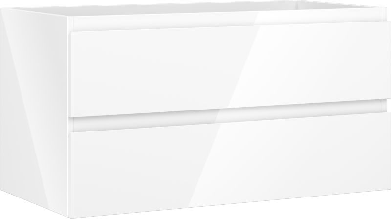 Szafka łazienkowa podumywalkowa Mexen Orio biała połysk 90 cm 2 szuflady 1 szt.