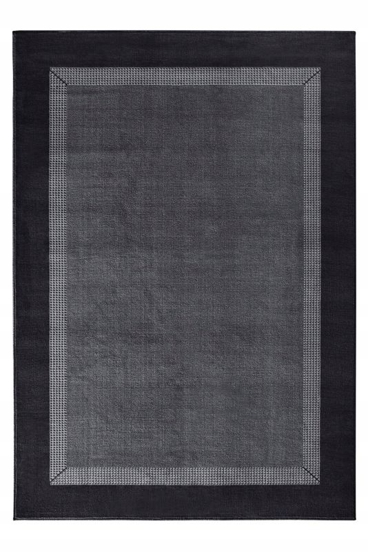 Dywan Hanse Home nowoczesny do salonu 120x170cm, wzór czarno szary z miękkim włosem 1 szt.
