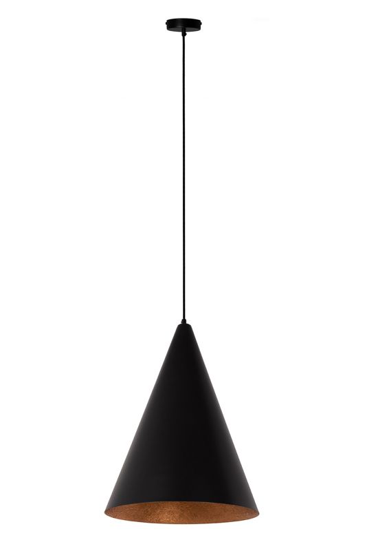 Lampa wisząca Sigma Lighting Vesuvio 9198 czarno-miedziana nowoczesna 1xE27 x 1 szt.