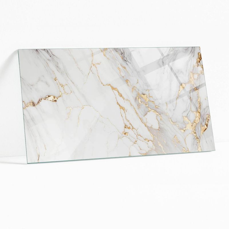 Blat Szklany z Nadrukiem Wallfluent 120x60 cm Marmurowy styl z żyłkami 1 szt.
