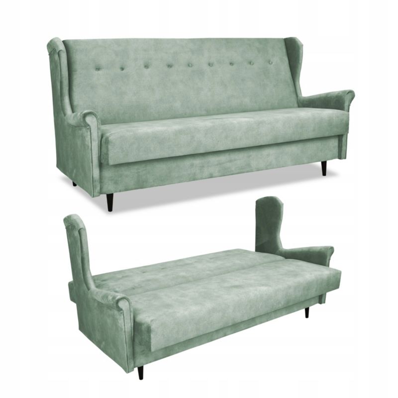 Kanapa uszak do salonu rozkładana Family Meble ARI miętowa 1szt