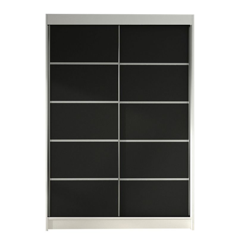 Szafa MIRJAN 24 z drzwiami przesuwnymi Lino IV biały/czarny 1 szt.