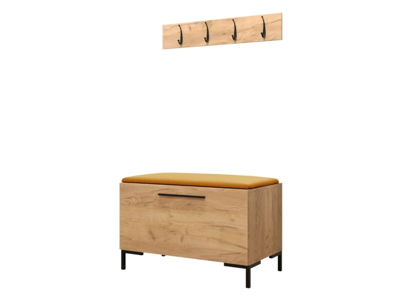 Garderoba MIRJAN 24 Zilion VIII dąb craft + żółty 1 kpl.