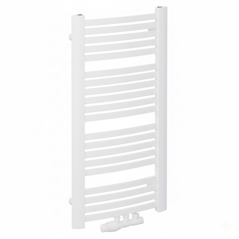 Grzejnik łazienkowy Luxrad Wento 102,5x48 cm podłączenie ZDC biały 434W 1 szt