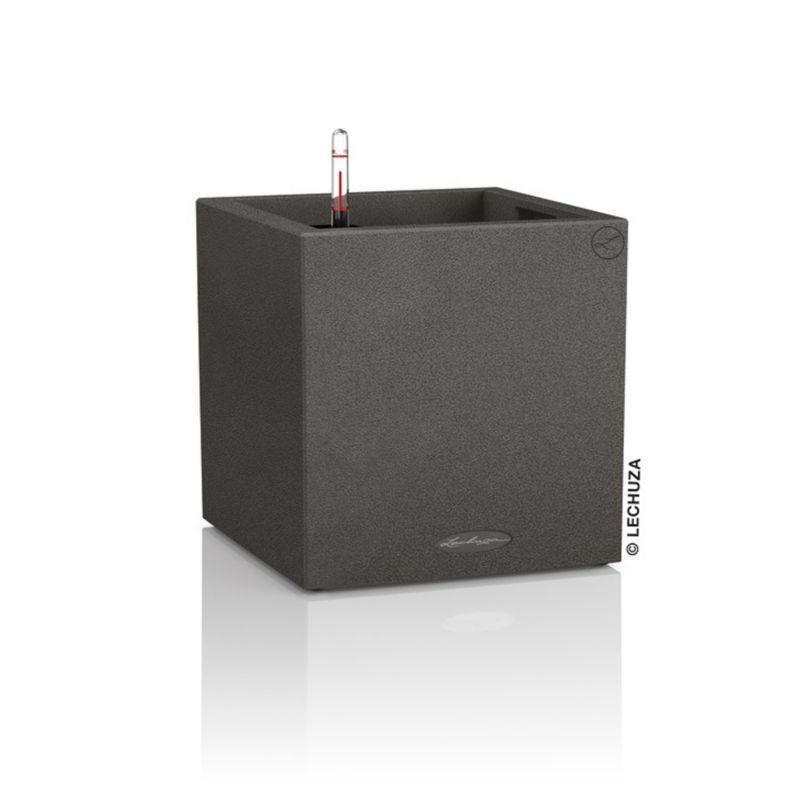 Doniczka Lechuza Do Domu Ogrodu CANTO Kostka 40 Grafitowy Czarny 1 szt