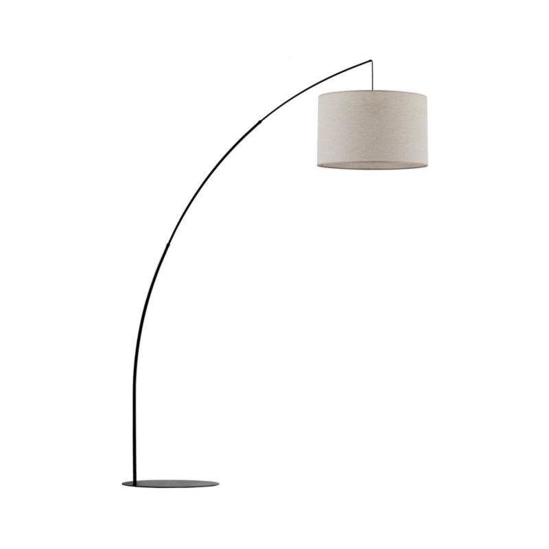 Lampa podłogowa stojąca TK-Lighting Moby czarno-beżowa łukowa 1 x E27 x 20W wym: 245 x 60 x 190 cm - 1 szt.
