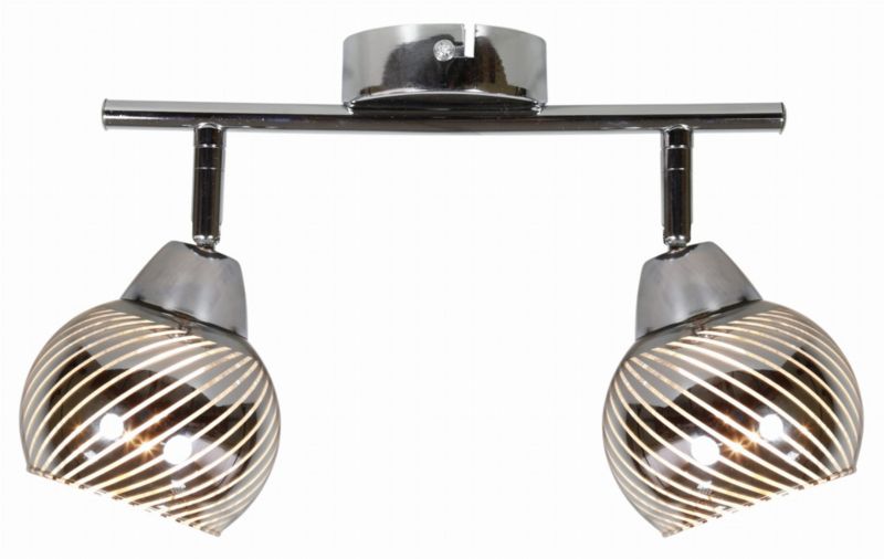 Lampa sufitowa Candellux Fort chromowana wym: 19 x 43 x 9 cm 2xE14 x 10W 1 szt.