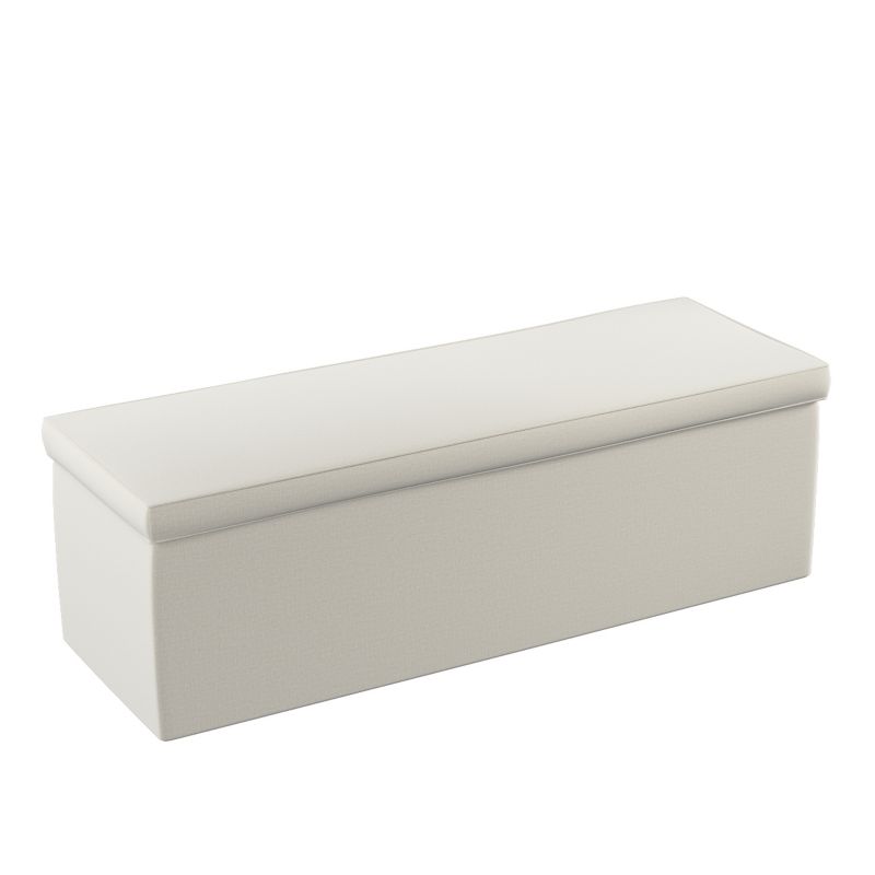 Skrzynia tapicerowana Dekoria 120 x 40 x 40 cm jasno szary welwet 1 szt.